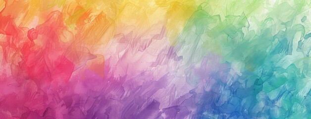 Vibrant Rainbow Watercolor Paint Texture