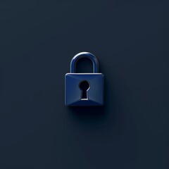 This simple lock icon features a keyhole detail and is designed for security and privacy themes.