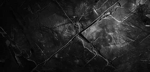 Abstract Black and Gray Cracked Surface Texture