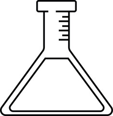 simple chemical tube outline icon design