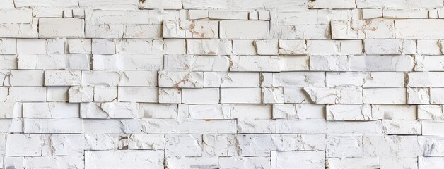 Vintage White Brick Wall Background Texture