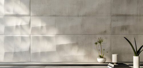 Contemporary Minimalist Interior with Plants and Books