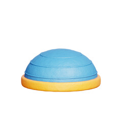 Bosu ball, Sports and Fitness Gym equipment, 3D rendering.