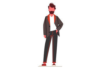 Confident Bearded Man