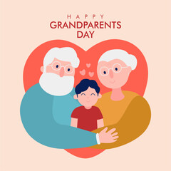 vector happy grandparents day background template