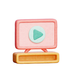 Television, Hotel and service, Hospitality, 3D rendering.