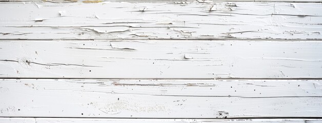 White Painted Distressed Wooden Plank Texture