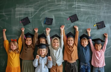 Obraz premium Happy Graduates: A Celebration of Success