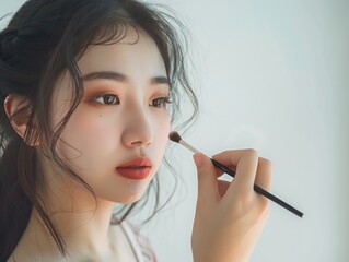 Obraz premium Woman with paintbrush