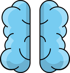 colorful brain icon design illustration