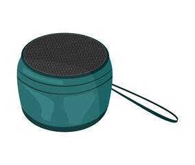 portable speakers bluetooth wireless isolated illustration vector design