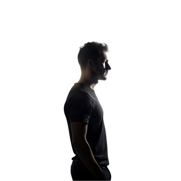 recommend clip art: backlight silhouette of a man in the smoke on transparent background