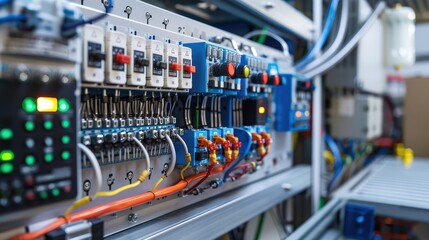 Industrial Control Panel with Wiring