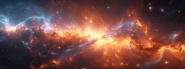 Forest fire at night lighting up the sky