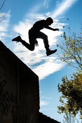 Skater in mid-air