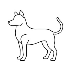 Continuous Dog outline vector art, perfect for minimalistic and modern designs.