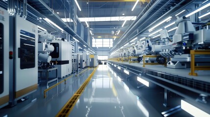 Obraz premium Modern Automated Factory Assembly Line