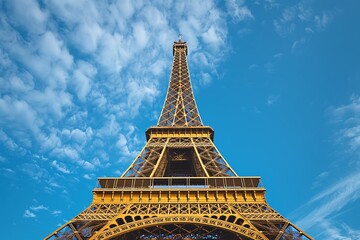 La Tour d-Eiffel on the bank of Seine in Paris, France