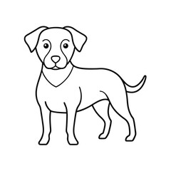 Continuous Dog outline vector art, perfect for minimalistic and modern designs.