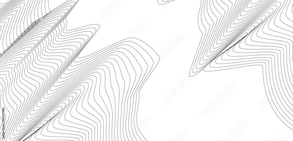 Poster abstract green background with wave topographic wave line design. background lines wave design. whit