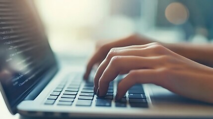 person typing on a keyboard