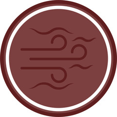 Fresh Air Vector Line Double Circle Maroon
