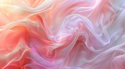 Obraz premium Pastel Dreams: Soft, flowing fabric in dreamy pastel hues, perfect for backgrounds, banners, and ethereal designs. 