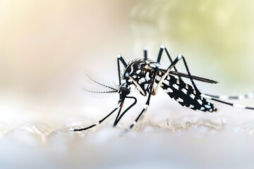 Detailed image of an Aides mosquito 