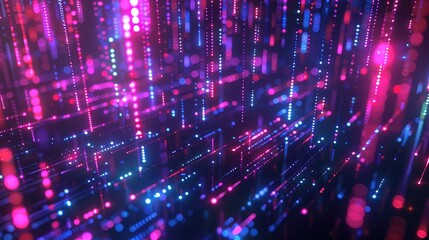 Fototapeta premium Vibrant Digital Light Streams