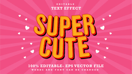 Super Cute 3d Editable Text Effect Design, Effect Saved In Graphic Style