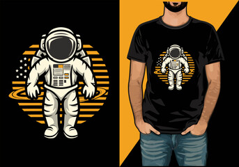 American Astronaut Game vector illustration t shirt design 
