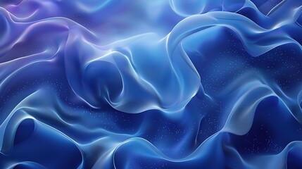 Obraz premium Abstract Blue Fabric: Flowing, ethereal, and hypnotic, this abstract image captures the graceful movement of blue fabric, creating a mesmerizing visual experience. The soft, luminous textures and sub