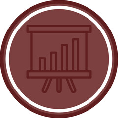 Statistics Vector Line Double Circle Maroon