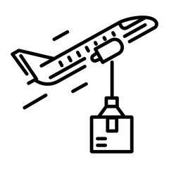 A line icon of air delivery