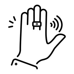 Smart ring icon in line style 