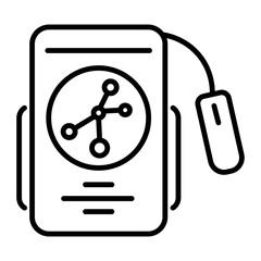 Wearable technology icon in line style 