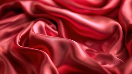Obraz premium Red Satin Fabric