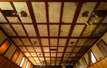 old ceiling with classic chandeliers