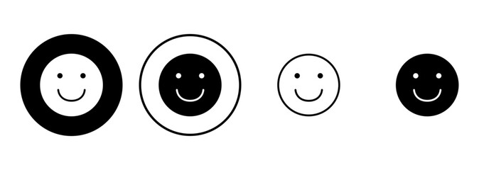 smile icon set. smile emoticon icon. feedback