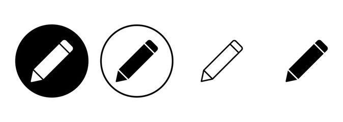 Pencil icon set. pen symbol. edit icon vector