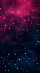 Obraz premium Digital fuchsia nebula starry sky abstract graphic poster background