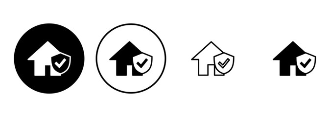 House insurance icon set. house protection icon.