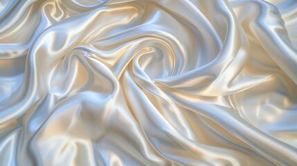 Fototapeta premium A white fabric with a pattern of swirls and lines