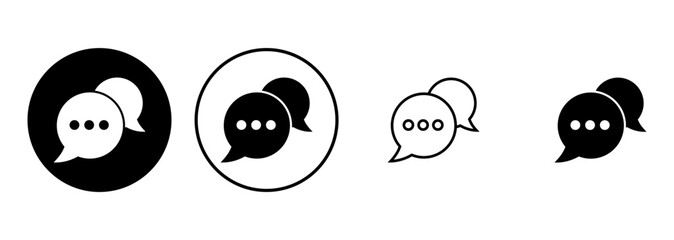 Chat icon set. speech bubble icon. comment icon vector. message. contact us