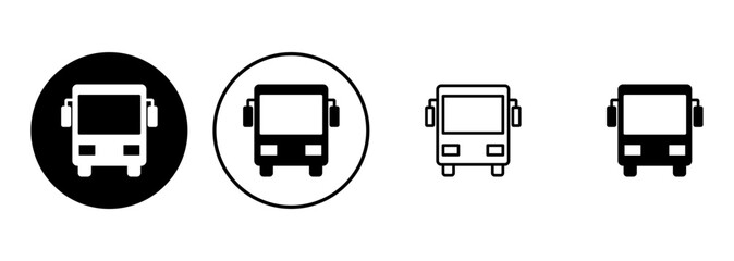 Bus icon set. bus vector icon