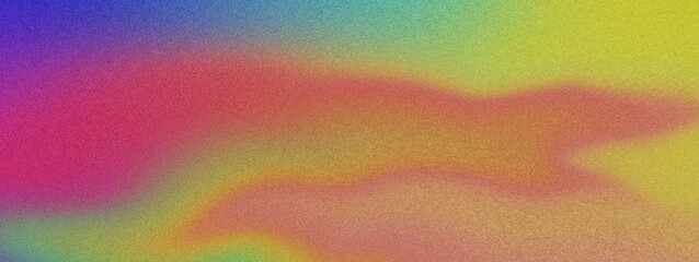 Orange teal green yellow abstract grainy gradient background noise texture effect summer poster banner cover design