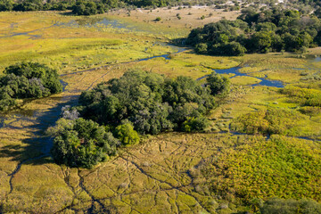 Okavango Delta, This delta in north-west Botswana comprises permanent marshlands and seasonally...