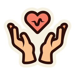 healthy care sticker