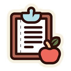 healthy nutrition food eating plan sticker
