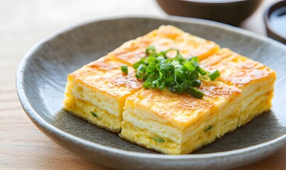 A tempting plate of tamagoyaki, Generative AI